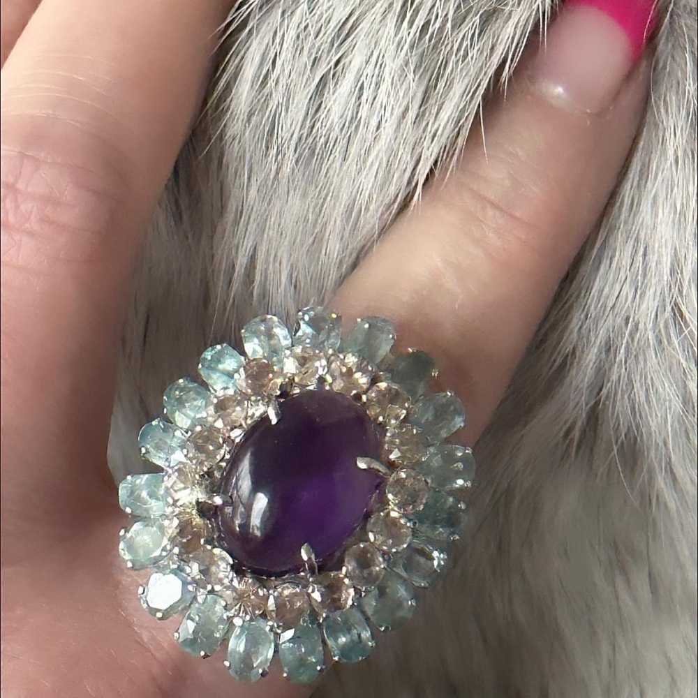 Gorgeous High End Gemstone Statement Cocktail Ste… - image 6